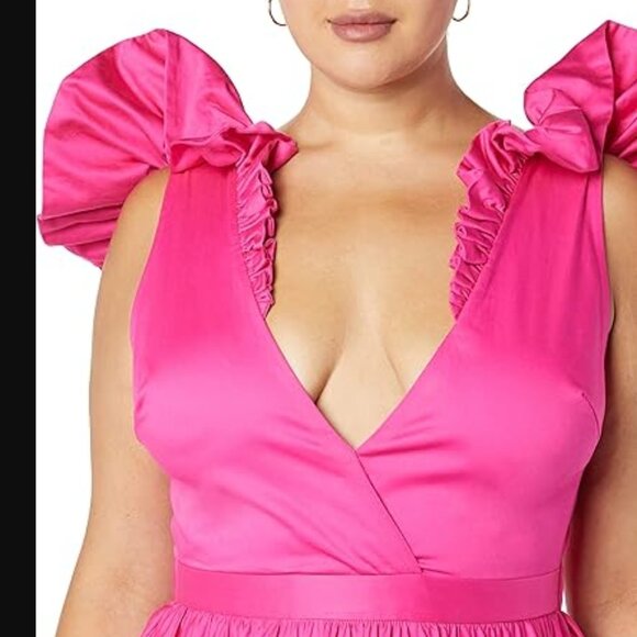 Ruffle Dress with Flounce (Pink) - Featured on Making The Cut TV Show NWT - Picture 4 of 8
